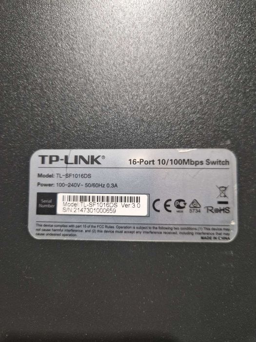 Switch cu 8 porturi TP-Link TL-SF1016DS