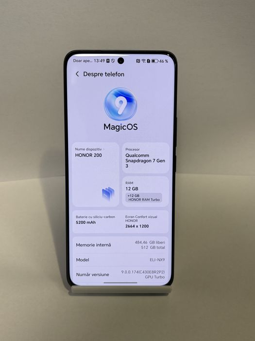 MDM vinde: Honor 200, 512GB, Black.