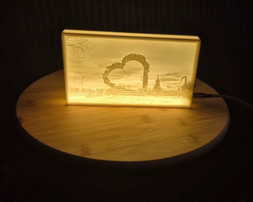 Light box lampa/lumina de veghe cu 2 poze