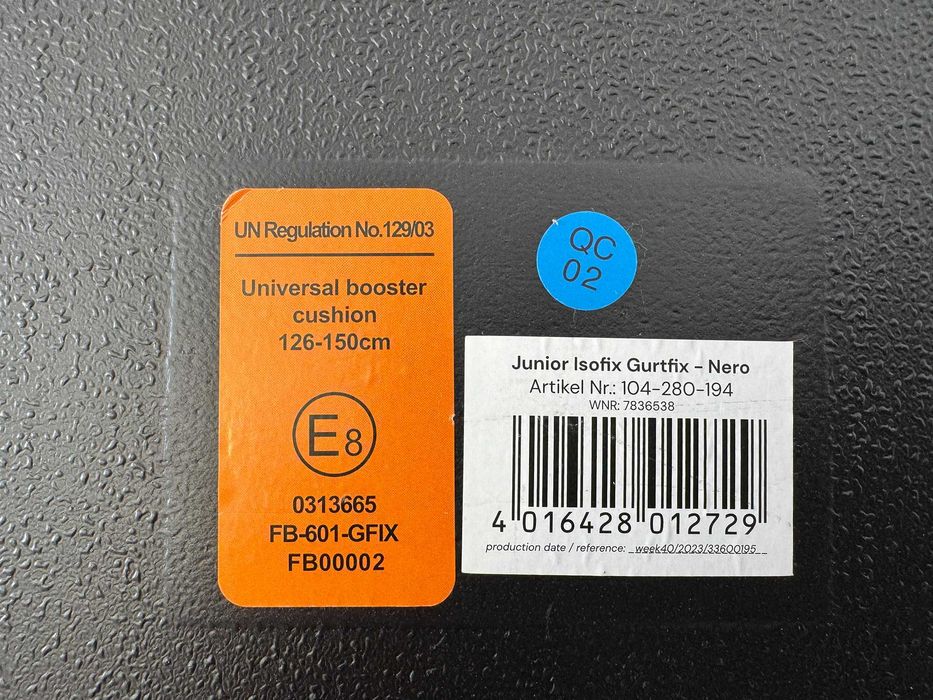 Inaltator auto Junior Isofix Nero Gurtfix, Norma R129/03 Osann