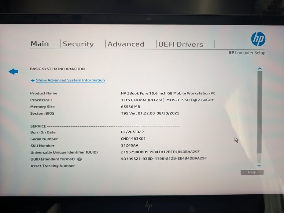 HP ZBook Fury G8 – i9 / 64GB RAM / RTX A5000 / 4K Touch / 3TB SSD