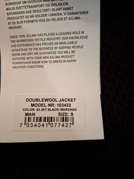 Спортно яке сако Aclima DoubleWool  размер S