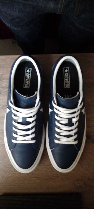 Converse One Star Perforated, Piele, Navy, Masura 43/28 cm, Ca noi