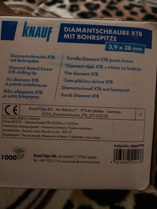 Negrese knauf pentru rigips disponibil 7 cutii