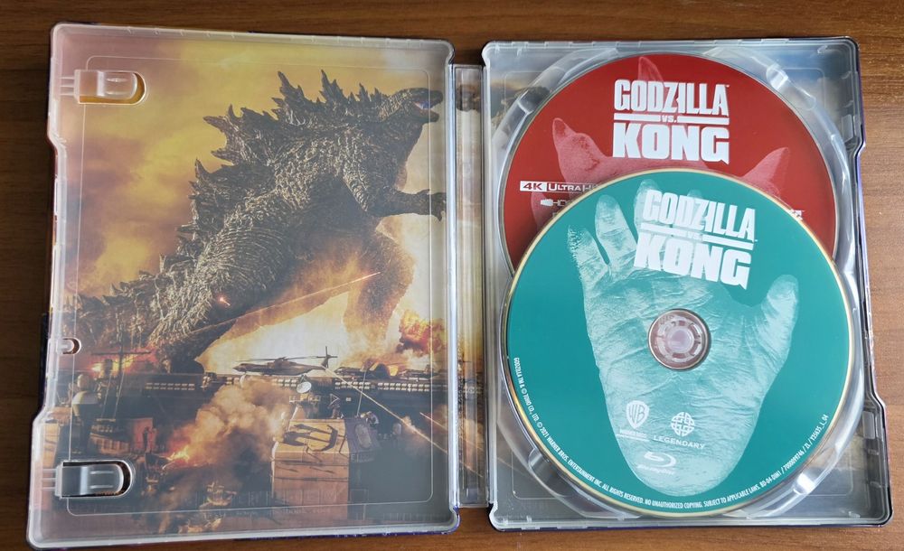 Vand set 4 steelbookuri Godzilla vs Kong  bluray 4k+2k, editie  premium , nou, nerulat