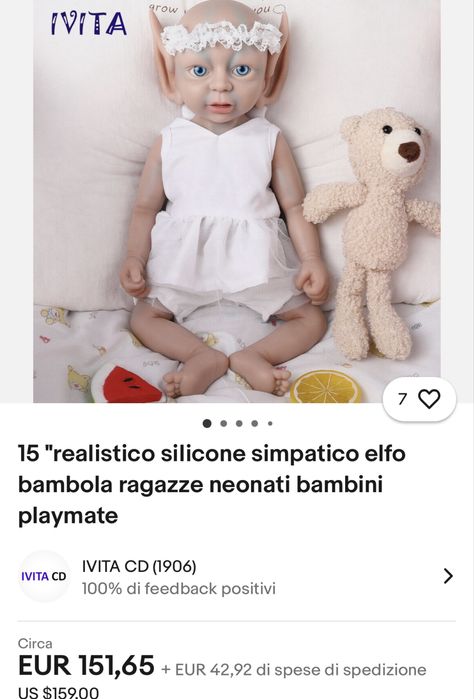 Реборн реалистични силиконови елфи бебета