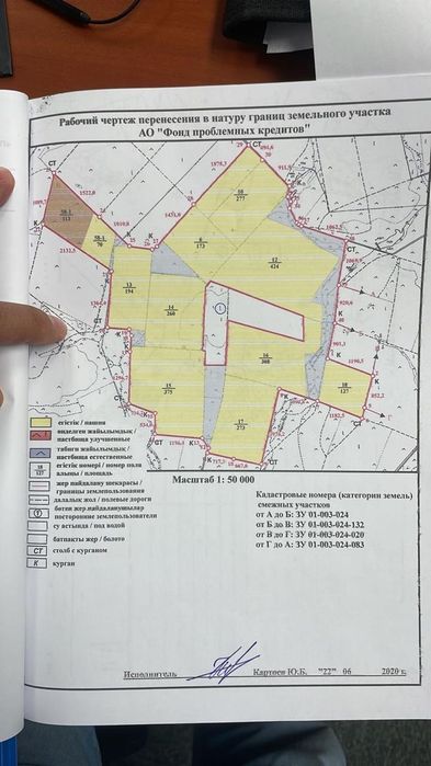 Продам посевную землю 3000 га по 140$  за гектар