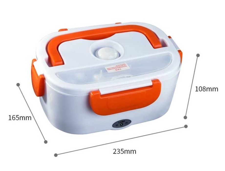 Електрическа кутия за храна с две прегради.