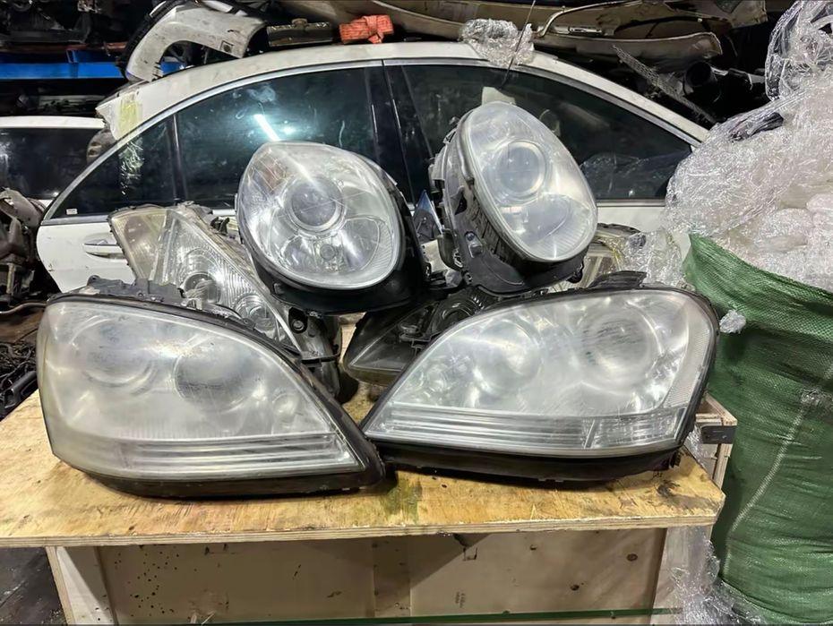 W164 ML350 галогеновые фары авторазбор мерседес бу оригинал запчасть