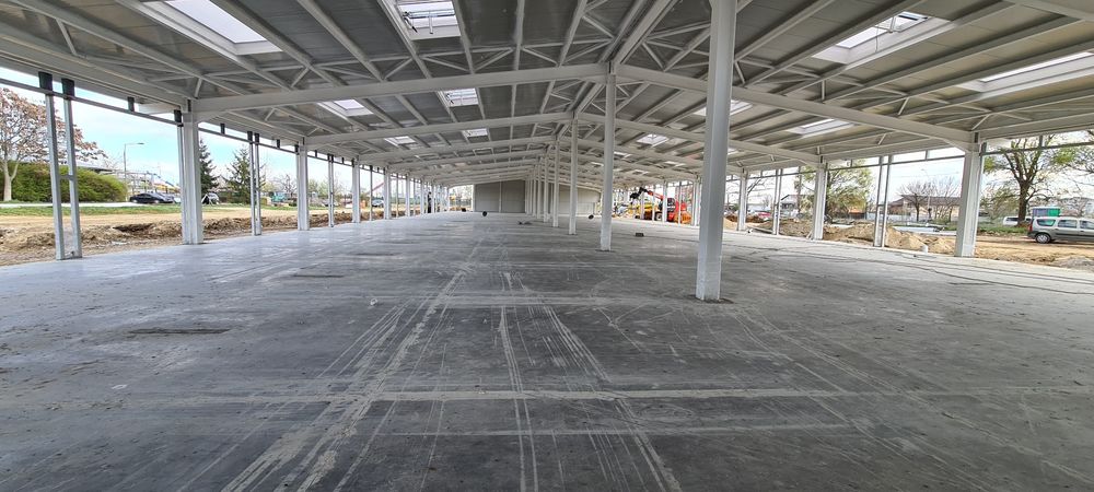 Turnare platforme șapă din Beton - industrial cu elicopter si cuart