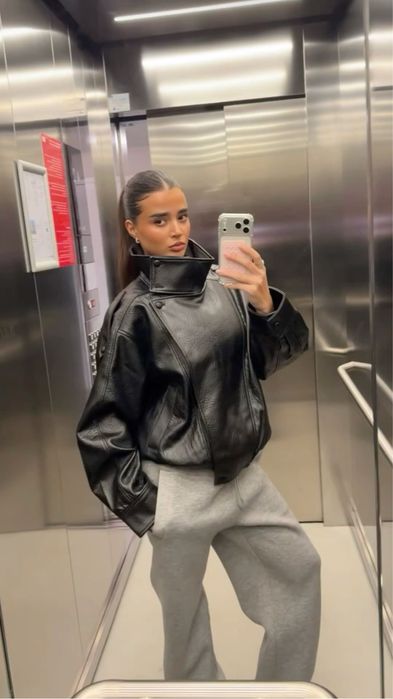 Кожаная куртка от Zara