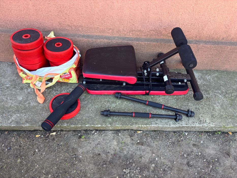Aparat abdomene + set gantere cu greutăți