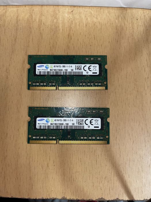 DDR3 RAM 2x4GB 1600MHZ работи отлично нова