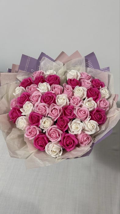 Buchet trandafiri din săpun – 41 trandafiri