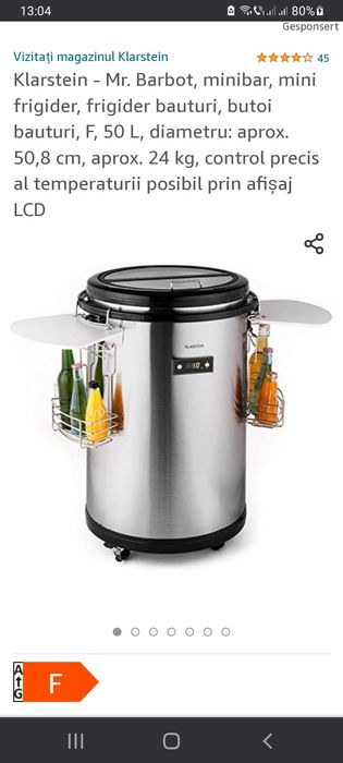 Mr.Barbot frigider bar,50L,gri