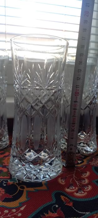 6 кристални чаши за безалкохолни напитки или вода