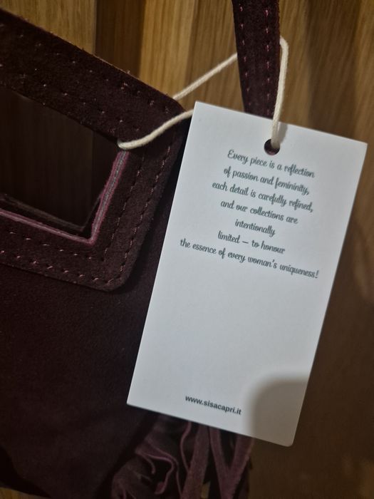 Чанта от естествен велур