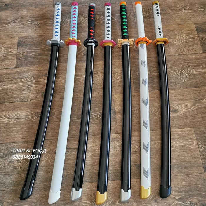 Demon Slayer Katana Cosplay Катана Острие от БАМБУК Аниме 80 и 104  см