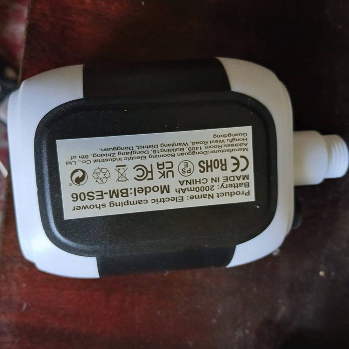 Duș portabil electric pentru camping, acumulator de 2000mAh, ABS,nou