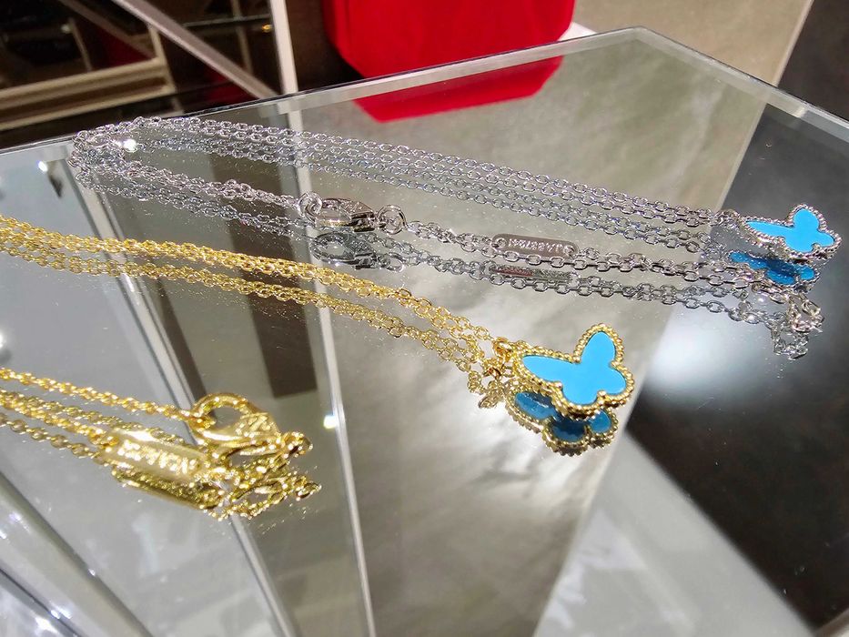 Van Cleef & Arpels VCA Sweet Turquoise Butterfly Дамско Колие