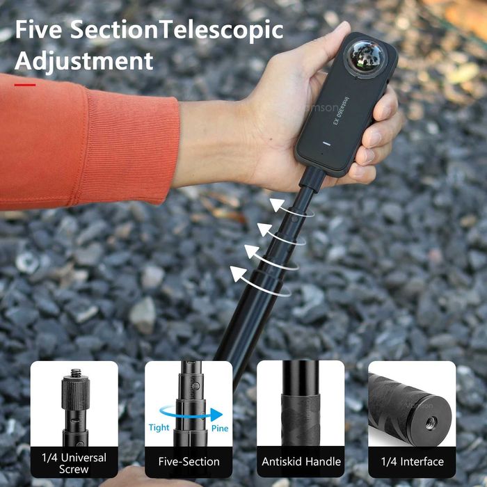 Bullet Time Bundle Kit Trepied + Selfie Stick Insta360 X X2 X3 X4 X5