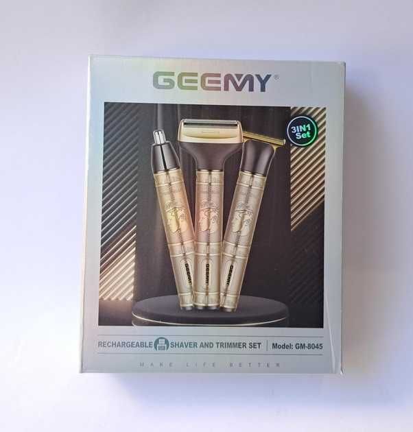 Безжичен тример 3в1 Geemy GM-8045, Подстригване, Бръснене и оформяне