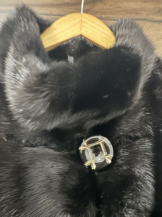 Норковая шуба черная