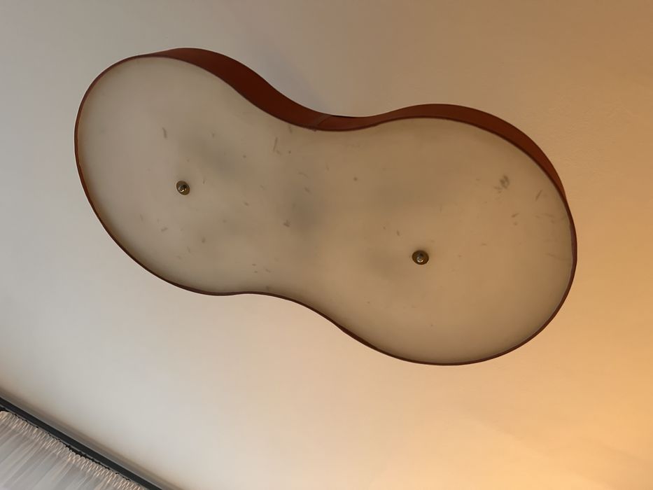 Lustra living 6 becuri forma chitara bordo