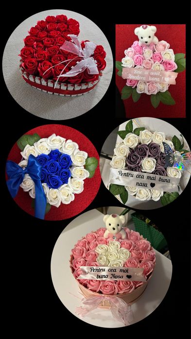 Buchete si aranjamente din trandafiri de sapun