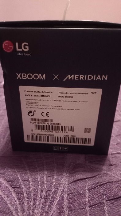 Преносима тонколона lg xboom go pl2w with meridian