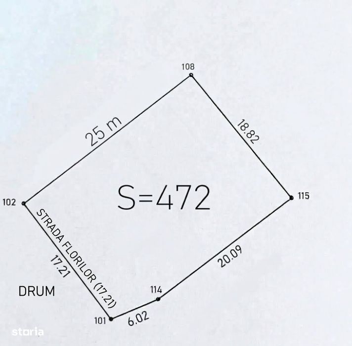 Teren Intravilan 472 Mp – Ungheni, Strada Florilor