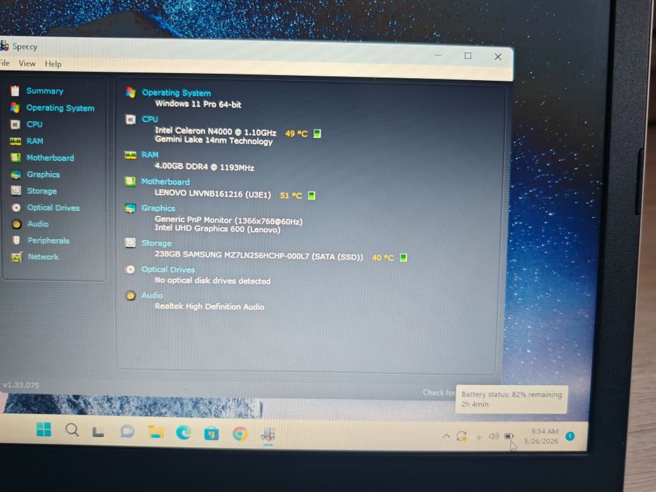 Laptop Lenovo cu ssd 240gb