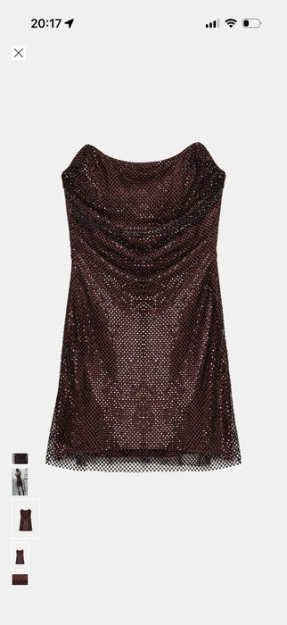 Вайръл винено червена рокля на Zara в М размер, с етикет