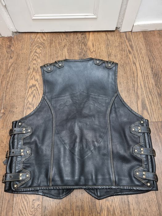Vesta moto piele bovina