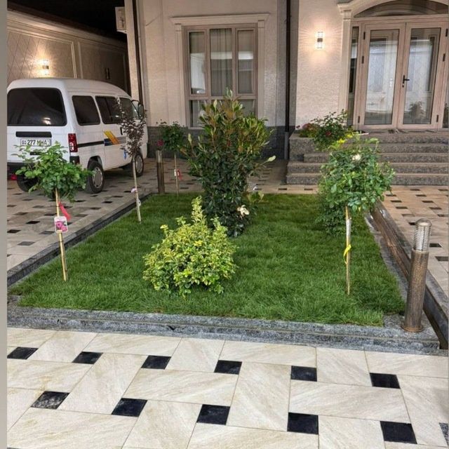 Gazon landshaft dizayni xizmatlari archa stirichka qilish