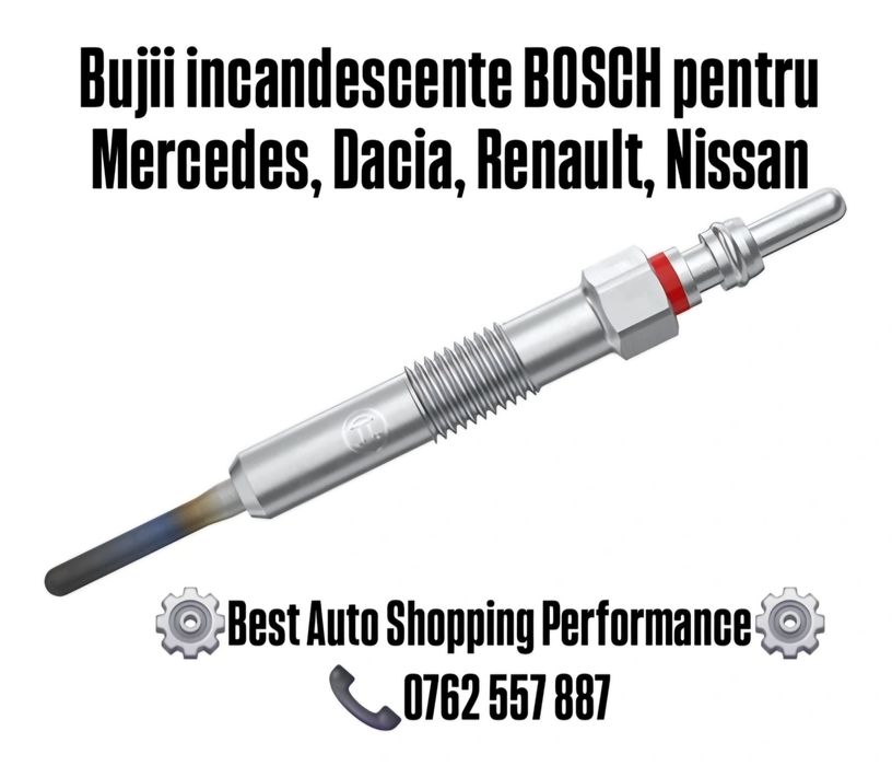 Bujii incandescente BOSCH pentru Mercedes, Dacia, Renault, Nissan