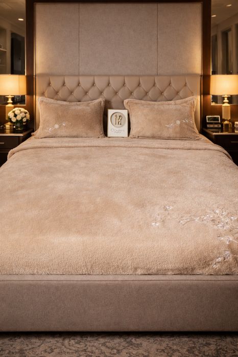 Lenjerie de pat din Cocolino (Flannel), 6 piese, set complet, material pufos, foarte calduroasa, confort premium