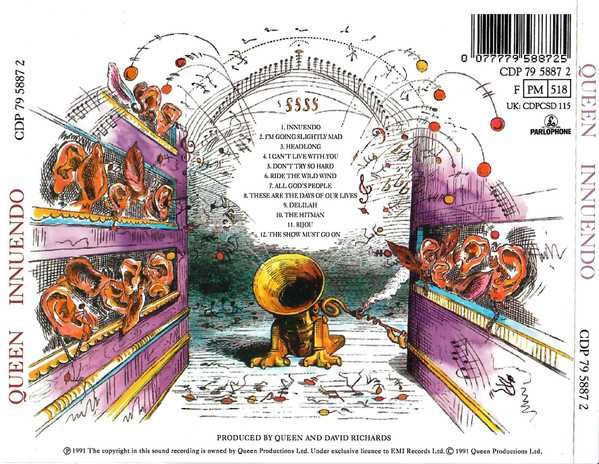 CD Queen - Innuendo - Limited Edition w 1991 Calendar