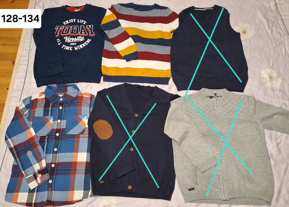 Дрехи за момче размери 128, 134, 140, 146, 152 и 158