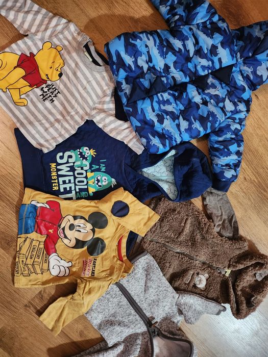 Нови дрешки за момче с мики маус, мечо пух и др. 68- 74 размер