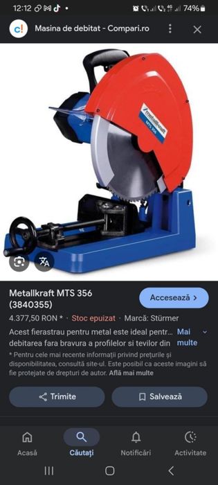 Schimb circular de tăiat fier