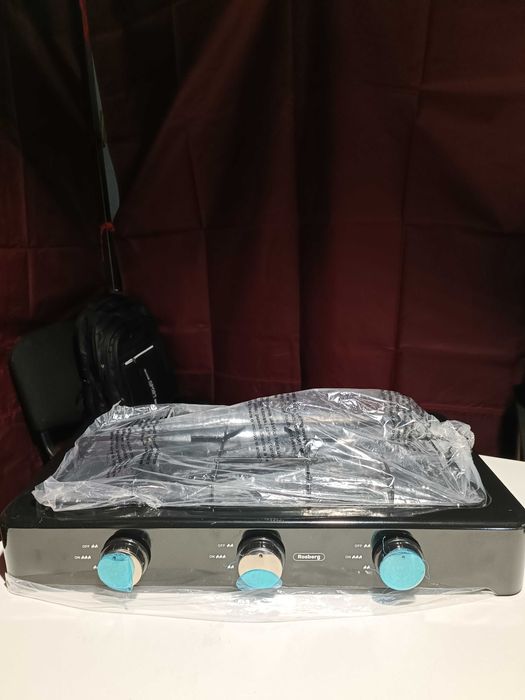 Троен газов котлон с капак Rosberg R51454E3, 3х2.2 kWh, 30 mbar