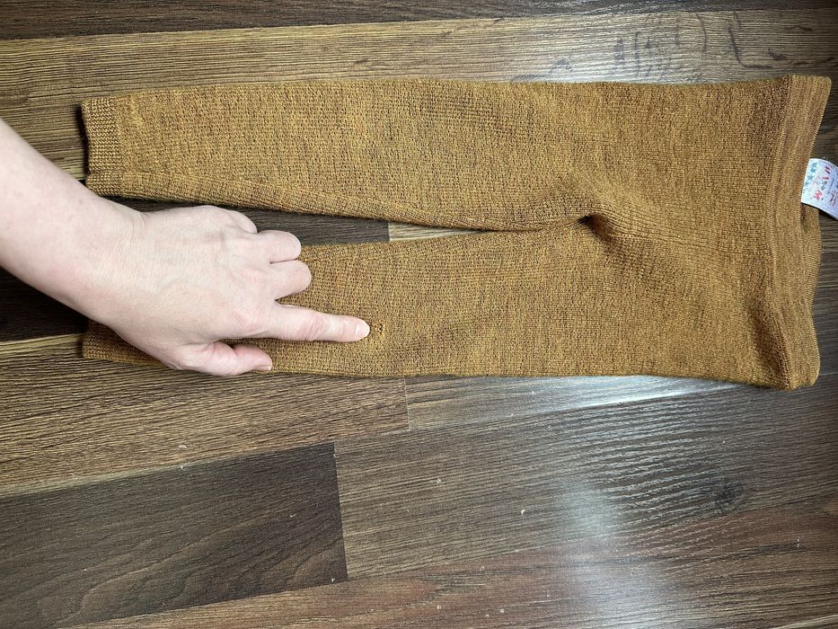 Set lana fina baby alpaca Wool It Pulover si Pantaloni 1-3 ani mustar