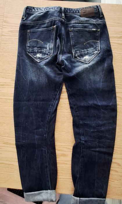 Дамски дънки  G-STAR Boyfriend със захабен ефект, Тъмносин, W23-L32