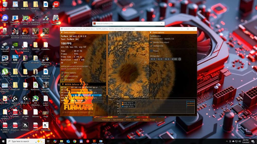 placa video Gigabyte RTX 2070 8GB Triple Fan