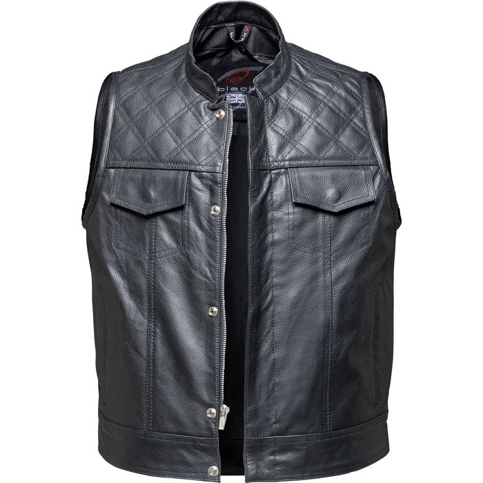 Vestă Moto Piele Naturală Black Renegade Nouă - Ideală Chopper, Biker, Cruiser, Custom. Echipament Piele Premium