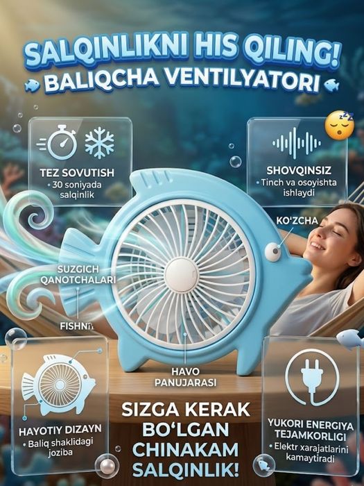 Ventilyator ventilyator kichkina ventilyator