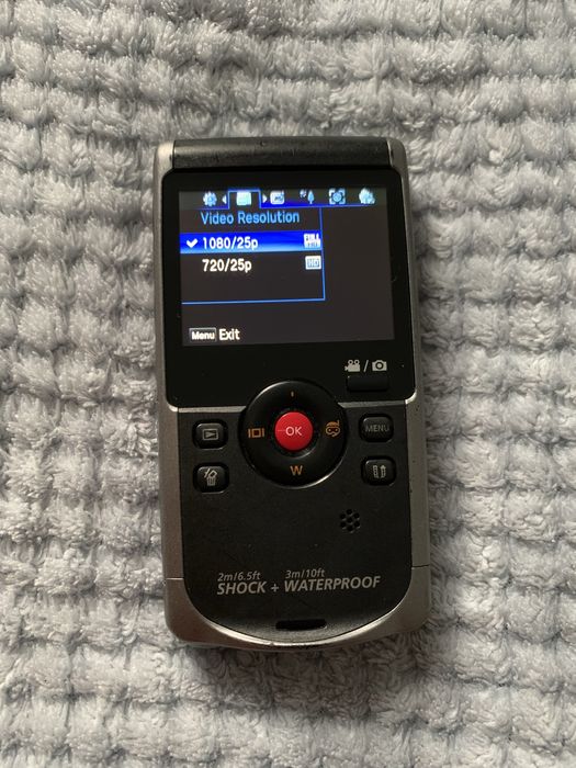 Pocket Video Camera SAMSUNG HMX-W200 Rugged HD Waterproof Camcorder