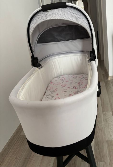Landou Cybex Cot S Fog Grey / Light Grey + adaptori Eezy S/ Twist 2+