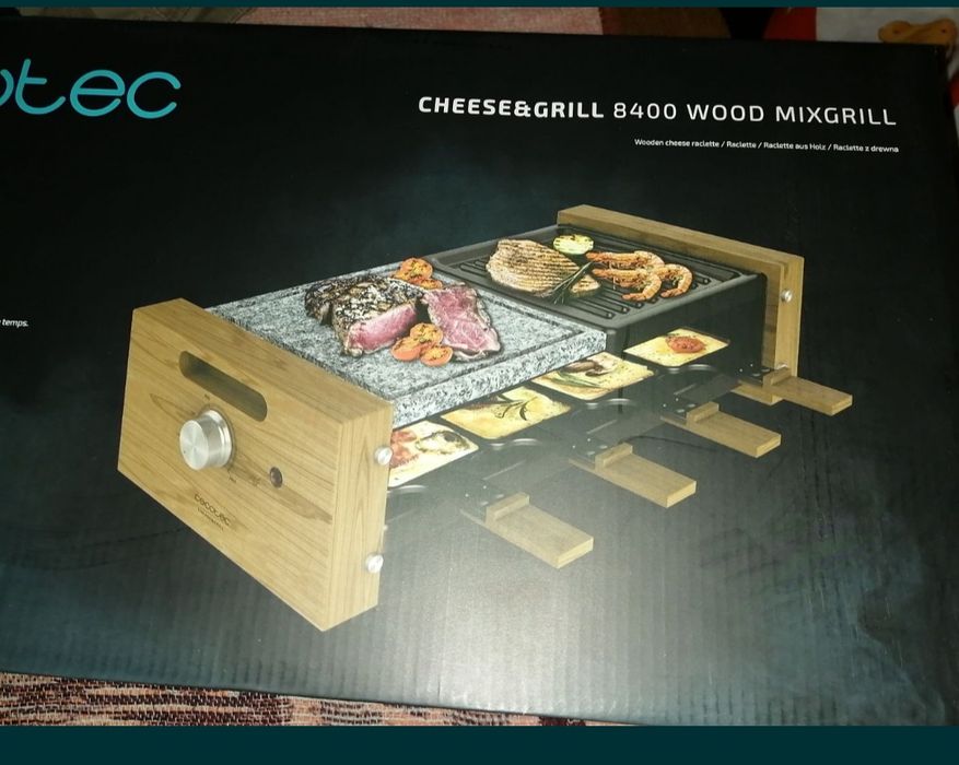 Grătar Electric Cecotec Cheese&Grill 8400 Wood MixGrill